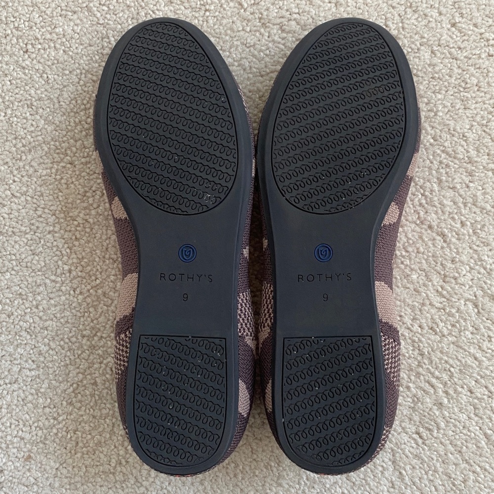 Rothy's Brown and Tan Camouflage Flats, Like New - Picture 8 of 13